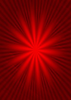 Abstract red bright striped background with sunburst