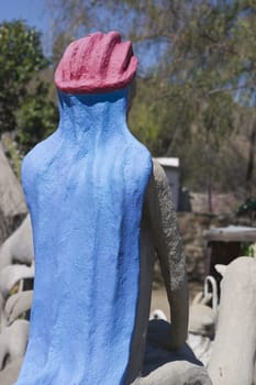 Sculptures at the Owl House Museum in Nieu Bethesda in the Eastern Cape, South Africa