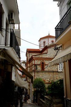 Orthodox church in Skopelos town,Skopelos,Greece