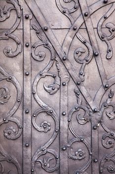 Old church door decorative details