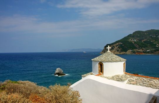 Orthodox church in Skopelos town,Skopelos,Greece