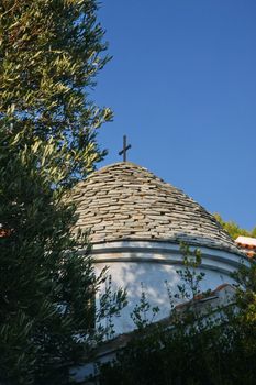 Ortodox church in Adrina beach resort on the Greek island skopelos