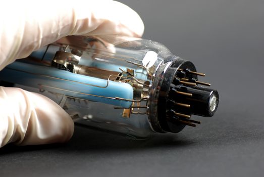 vacuum tube used in an old analog oscilloscope in the lab