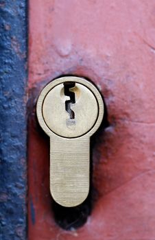 Detail of the oldlock and key hole