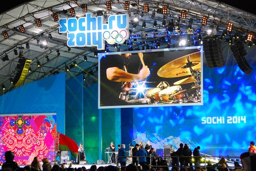 Rock concert at XXII Winter Olympic Games Sochi 2014, Russia