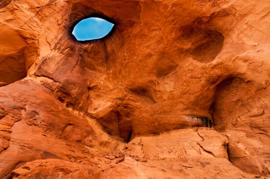 The eye rock of Monument Valley navajo national park