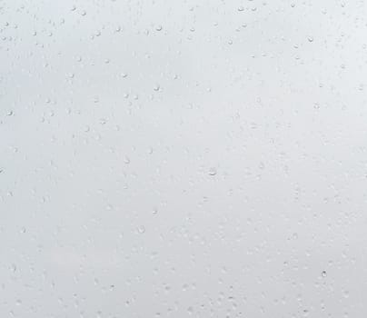 Background of water drops on the glass