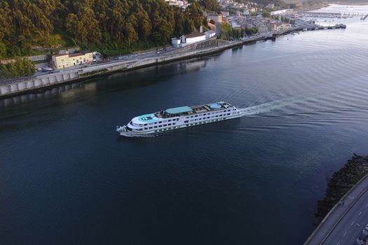 cruise ship at Peso da Regua, Douro Valley, Portugal