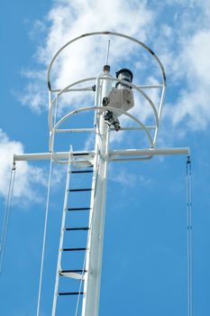 crows nest platform on a modern ship