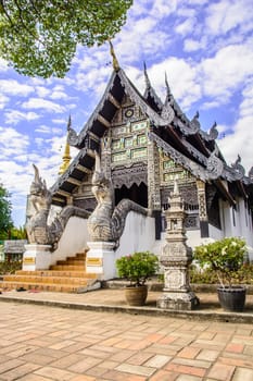 The budhistm temple. Ancient Thai temple in the north of Thiland