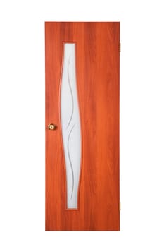 beautiful wooden door on a white background