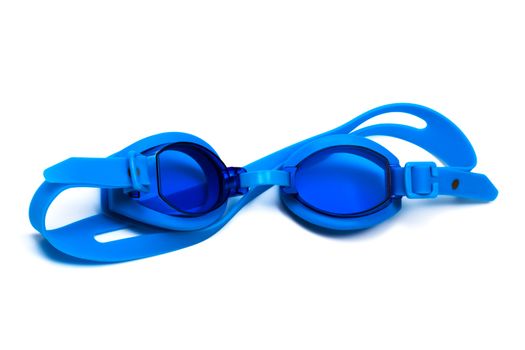 goggles for swimming on a white background