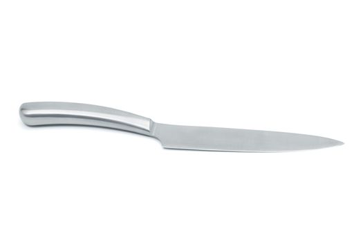 New kitchen knife on a white background