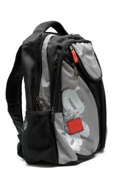 Modern and fashionable backpack on a white background