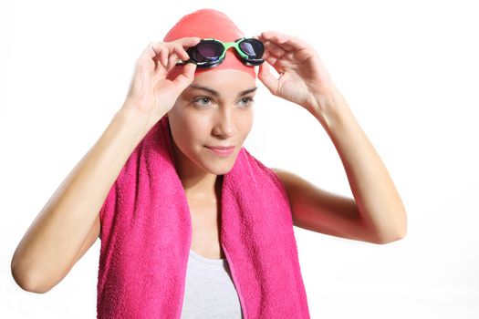 swimmer's body wipe pink towel