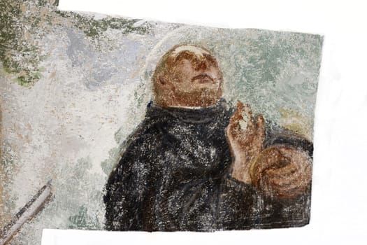 Baroque frescoes in Sazava monastery - events and episodes from the life of Saint Prokop and Sazava monastery. Benedictine monastery - Sazava monastery - from 1032. Founded prince Oldrich and Saint Prokop (canonized 1204). Centrum of Slavonian culture at ancient time.