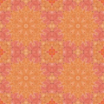 Artistic background, abstract seamless floral pattern with colorful leaves of plants