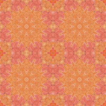 Artistic background, abstract seamless floral pattern with colorful leaves of plants