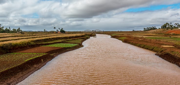 The beautiful landscapes of the central highland areas of Madagascar