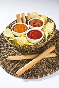 Tortilla chips with salsa