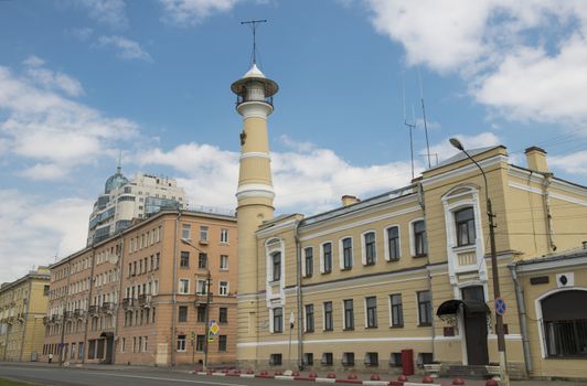 Fire tower in Okhta area in Sankt Petersburg, Russia