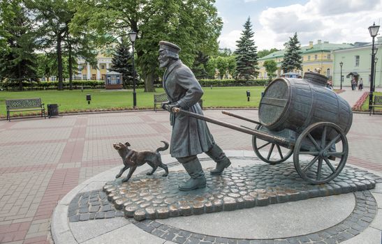 Water-carrier Monument in the Museum complex of Vodokanal in Sankt Petersburg, Russia