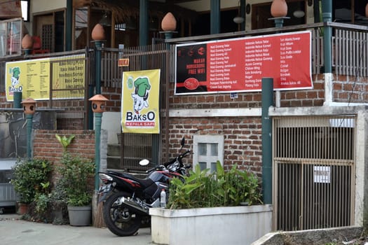 bandung, indonesia-june 9, 2014-bakso kepala sapi cafe in bandung, west java-indonesia