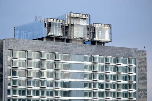 bandung, indonesia-june 9, 2014-unfinished luxury hotel that located in dago area, bandung-west java