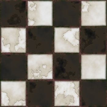 Black And White tile seamless background in grunge style