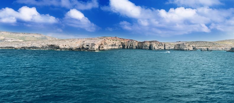 Comino Island shore , Malta