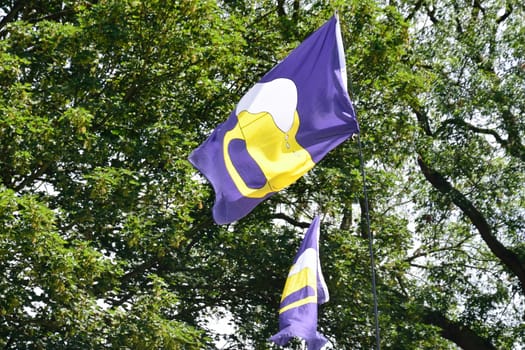 Beer flag flying