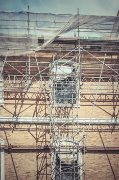 scaffold, Building under construction, engineering