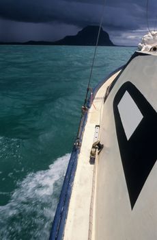 Yacht Sailing into the Storm