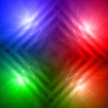 abstract rainbow background with four shining lines and motley waves over multicolored gradient