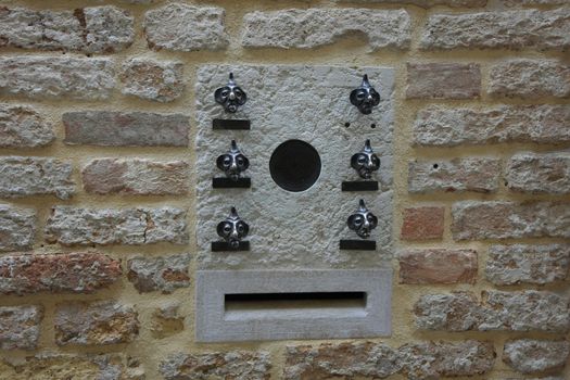 Unusual Doorbell on the house in Venice,Italy