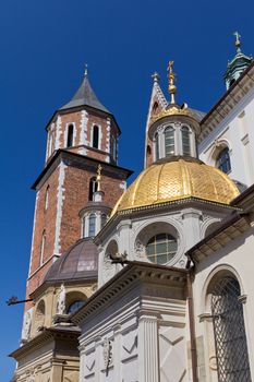 wawel cathedral on wawel hill in old town of cracow in poland