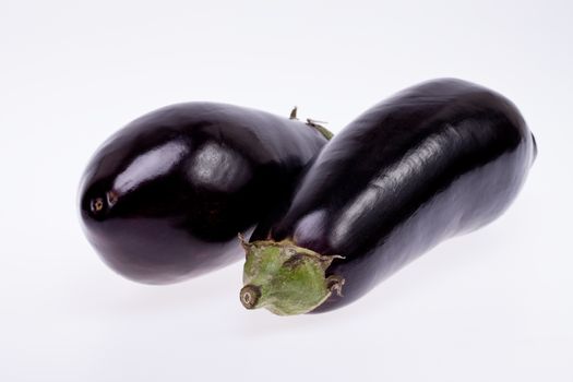 black eggplant isolated on white background