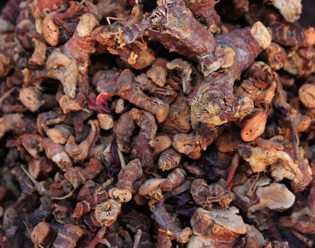 Spices and herbs on oriental market