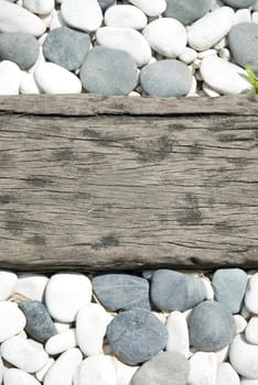 Two tone Pebbles used as part of a display