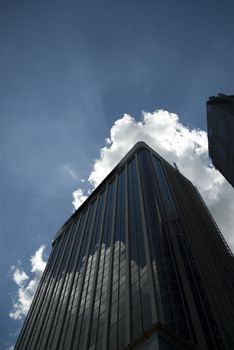 Modern City landscape showing tall office blocks