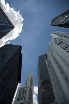 Modern City landscape showing tall office blocks