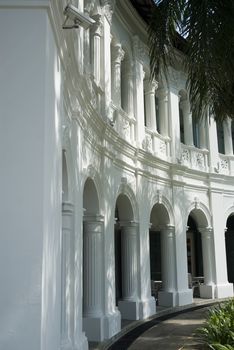 A white colonial building located in Singapore City