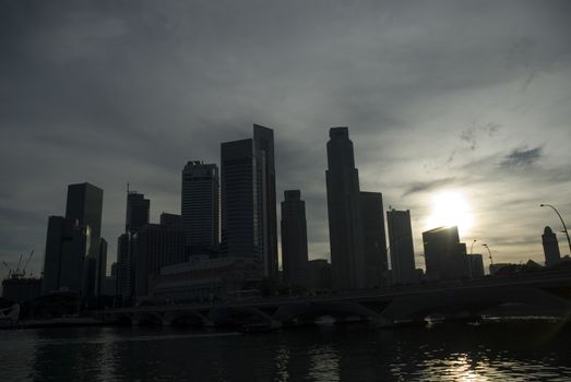 Modern City landscape showing tall office blocks