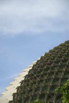 Modern architectural building in Singapore City State