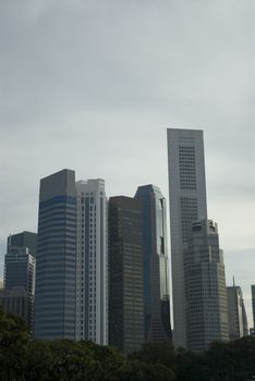 Modern City landscape showing tall office blocks