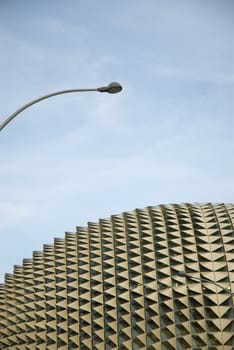 Modern architectural building in Singapore City State