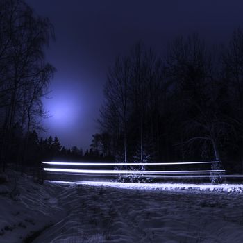 Winterlandscape by night