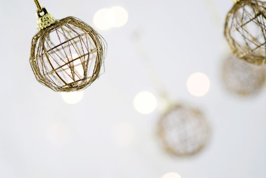 Christmas Decorations against a light background