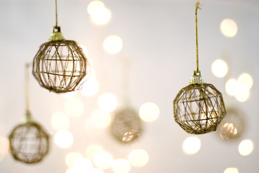 Christmas Decorations against a light background