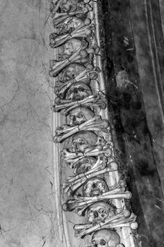 Human bones at the Kutna Hora ossuary, Czech Republic.